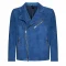 Jacknify Navy Suede Biker Jacket