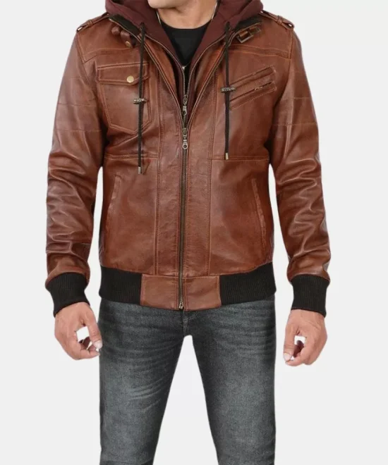 Jacknify Brown Bomber Jacket