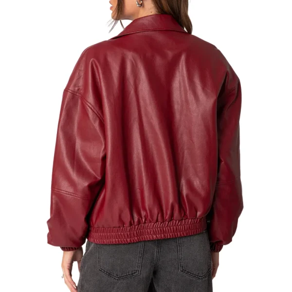 Classic Collar Leather Bomber