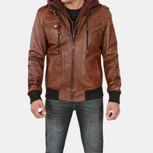Jacknify Brown Bomber Jacket