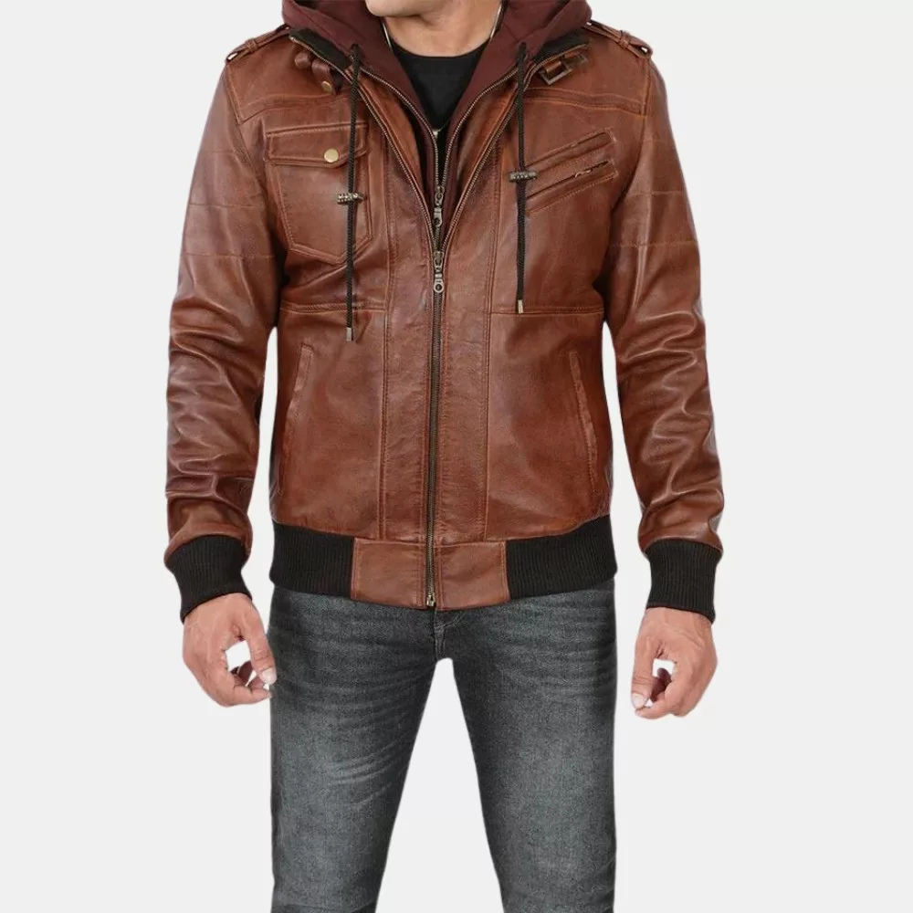 Jacknify Brown Bomber Jacket
