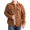 Mens Brown Wool Shacket