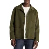 Mens Green Wool Shirt Jacket